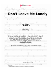 Notas, acordes Mark Ronson, YEBBA - Don't Leave Me Lonely