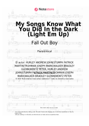 Notas, acordes Fall Out Boy - My Songs Know What You Did In the Dark (Light Em Up)