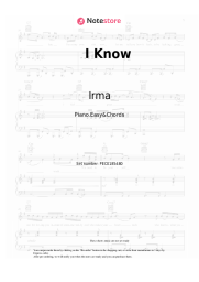 Notas, acordes Irma - I Know