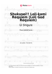 Notas, acordes Ui Shigure - Shukusei!! Loli-kami Requiem (Loli God Requiem)