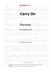 Notas, acordes Manowar - Carry On
