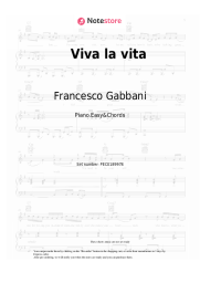 Notas, acordes Francesco Gabbani - Viva la vita