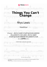 undefined Rhys Lewis - Things You Can't Change