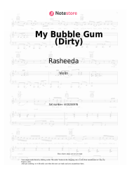 Notas, acordes Rasheeda - My Bubble Gum (Dirty)