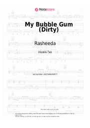 Notas, acordes Rasheeda - My Bubble Gum (Dirty)