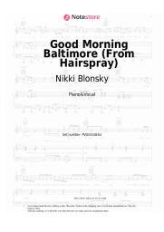 Notas, acordes Nikki Blonsky - Good Morning Baltimore (From Hairspray)