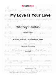 Notas, acordes Whitney Houston - My Love Is Your Love