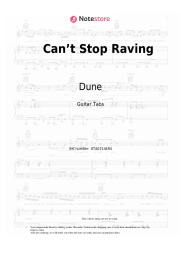 Notas, acordes Dune - Can’t Stop Raving