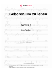Notas, acordes Kontra K, NESS - Geboren um zu leben