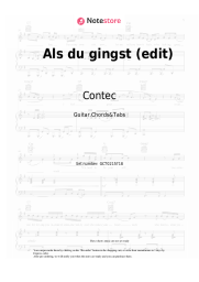 Notas, acordes Contec, Lina Maly - Als du gingst (edit)