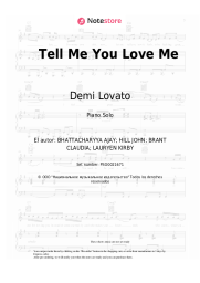 Notas, acordes Demi Lovato - Tell Me You Love Me