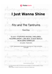 Notas, acordes Fitz and The Tantrums - I Just Wanna Shine