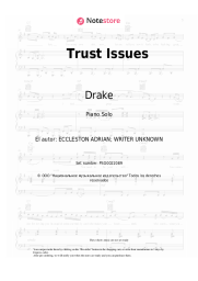 Notas, acordes Drake - Trust Issues