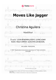 Notas, acordes Maroon 5, Christina Aguilera - Moves Like Jagger