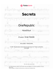 Notas, acordes OneRepublic - Secrets