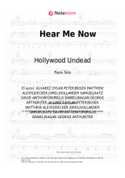 Notas, acordes Hollywood Undead - Hear Me Now