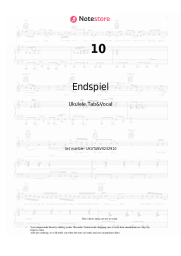 Notas, acordes Endspiel - 10