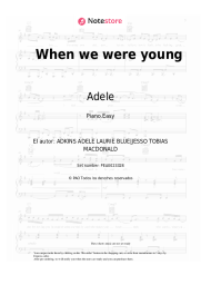 Notas, acordes Adele - When we were young