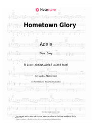 Notas, acordes Adele - Hometown Glory