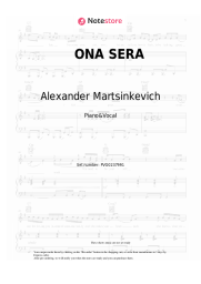 Notas, acordes Alexander Martsinkevich, Grigory Esayan - ONA SERA