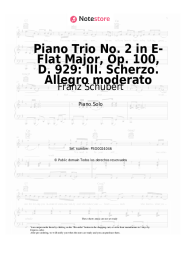 Notas, acordes Franz Schubert - Piano Trio No. 2 in E-Flat Major, Op. 100, D. 929: III. Scherzo. Allegro moderato