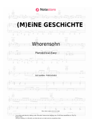 Notas, acordes Whorensohn - (M)EiNE GESCHiCHTE