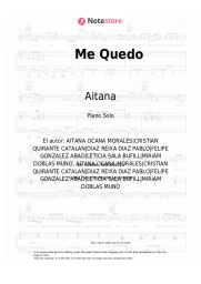 Notas, acordes Aitana, Lola Indigo - Me Quedo