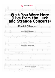 Notas, acordes David Gilmour - Wish You Were Here (Live from the Luck and Strange Concerts)