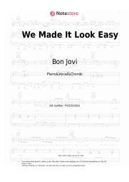 Notas, acordes Bon Jovi, Robbie Williams - We Made It Look Easy