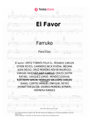 Notas, acordes Dimelo Flow, Nicky Jam, Sech, Zion, Lunay, Farruko - El Favor