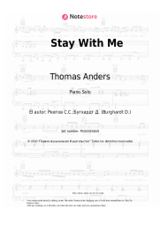 Notas, acordes Thomas Anders - Stay With Me