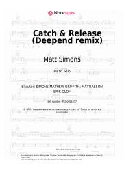 Notas, acordes Matt Simons - Catch & Release (Deepend remix)