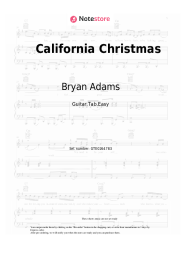 Notas, acordes Bryan Adams, Alan Doyle, Alessia Cara, The Sheepdogs - California Christmas