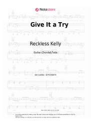 Notas, acordes Reckless Kelly - Give It a Try