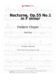 Notas, acordes Frederic Chopin - Nocturne, Op.55 No.1 in F minor