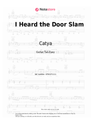 Notas, acordes Catya - I Heard the Door Slam