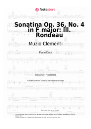 Notas, acordes Muzio Clementi - Sonatina Op. 36, No. 4 in F major: lll. Rondeau