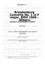 Notas, acordes Johann Sebastian Bach - Brandenburg Concerto No. 1 in F major, BWV 1046 – Allegro