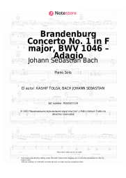 Notas, acordes Johann Sebastian Bach - Brandenburg Concerto No. 1 in F major, BWV 1046 – Adagio