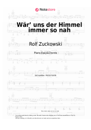 Notas, acordes Rolf Zuckowski - Wär’ uns der Himmel immer so nah