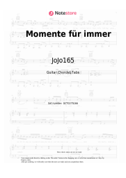 Notas, acordes JoJo165 - Momente für immer