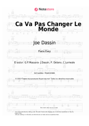 Notas, acordes Joe Dassin - Ca Va Pas Changer Le Monde