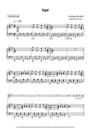 Notas, acordes Michael Wendler - Egal