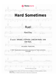 Notas, acordes Ruel - Hard Sometimes