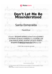 Notas, acordes Santa Esmeralda - Don’t Let Me Be Misunderstood