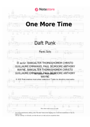 Notas, acordes Daft Punk - One More Time