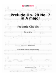 Notas, acordes Frederic Chopin - Prelude Op. 28 No. 7 in A major