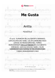 Notas, acordes Anitta, Cardi B, Myke Towers - Me Gusta