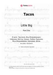 Notas, acordes Little Big - Tacos