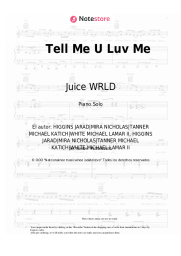 Notas, acordes Juice WRLD, Trippie Redd - Tell Me U Luv Me